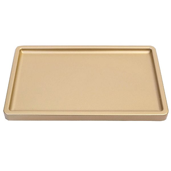 Bandeja Retangular 30x18cm Premium Dourado - 01 unidade - Só Boleiras - Rizzo Embalagens