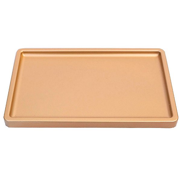 Bandeja Retangular 30x18cm Premium Rose Gold - 01 unidade - Só Boleiras - Rizzo Embalagens