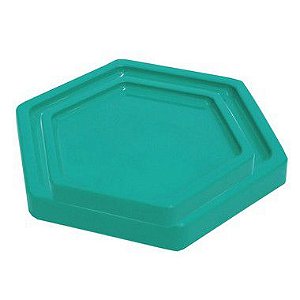 Bandeja Sextavada Verde Esmeralda - 01 unidade - Só Boleiras - Rizzo Embalagens