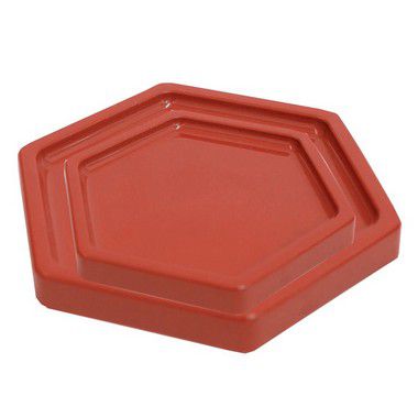 Bandeja Sextavada Vermelho - 01 unidade - Só Boleiras - Rizzo Embalagens