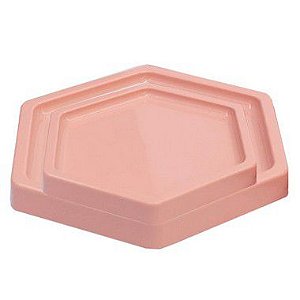 Bandeja Sextavada Rose - 01 unidade - Só Boleiras - Rizzo Embalagens
