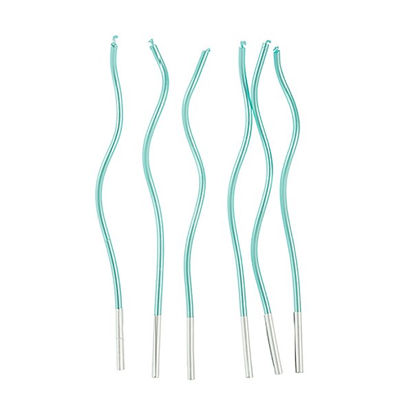 Vela Espiral Azul Metalizada 17 cm - 1 unidade Pct. c/ 6 unidades - Rizzo