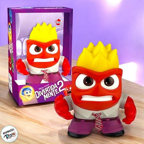 Boneco Raiva Divertidamente Articulado de Vinil - 16cm - 1 unidade - Disney Original - Rizzo