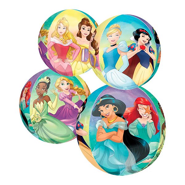 Balão Metalizado Princesas Micro Foil 16'' - 1 unidade - Disney Original