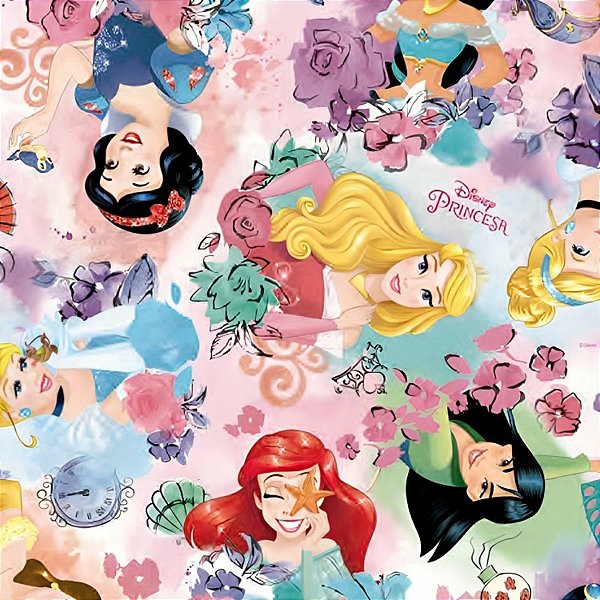 Saco para Presente Princesas da Disney Florido - 25 unidades - Disney Original - Rizzo