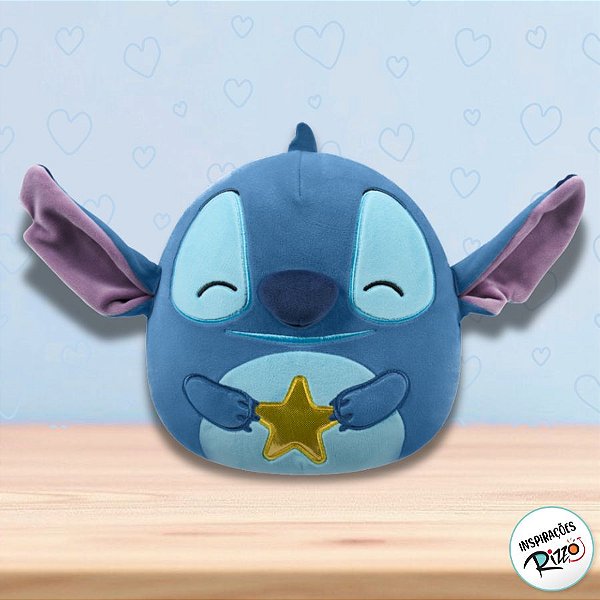 Pelúcia Stitch SquishMallowos - Estrela - 18cm - 1 unidade - Disney Original - Rizzo