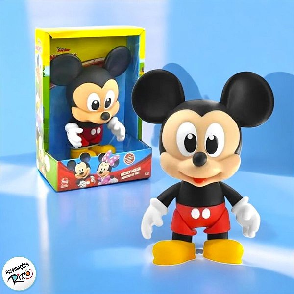 Boneco Mickey Mouse Articulado de Vinil - 26cm - 1 unidade - Disney Original - Rizzo