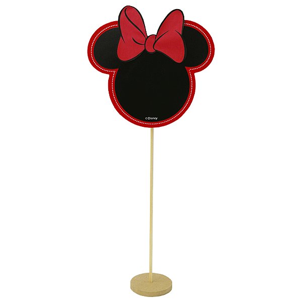 Mini Lousa C/ Haste - Silhueta Minnie Mouse - MDF - 1 unidade - Disney Original - Rizzo
