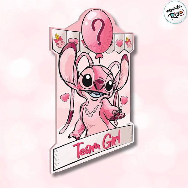 Painel Decorativo - Chá Revelação Angel - 46x32cm - 1 unidade - Disney Original - Rizzo