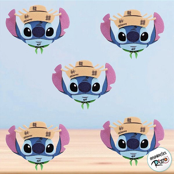 Aplique Imp EVA Relevo - Stitch Junino - 5 unidades - Disney Original - Rizzo