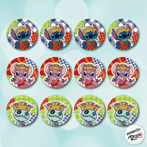 Aplique Imp em EVA - Stitch Junino - 12 unidades - Disney Original - Rizzo