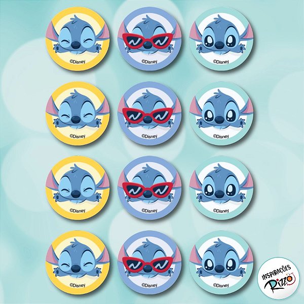 Aplique Imp em EVA - Stitch Baby - 12 unidades - Disney Original - Rizzo