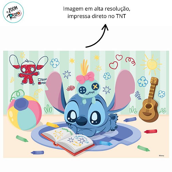 Painel TNT Stitch Baby - 85x55cm - 1 unidade - Disney Original - Rizzo