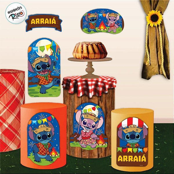 Kit Decorativo - Stitch Junino - 6 Itens - 1 unidade - Disney Original - Rizzo