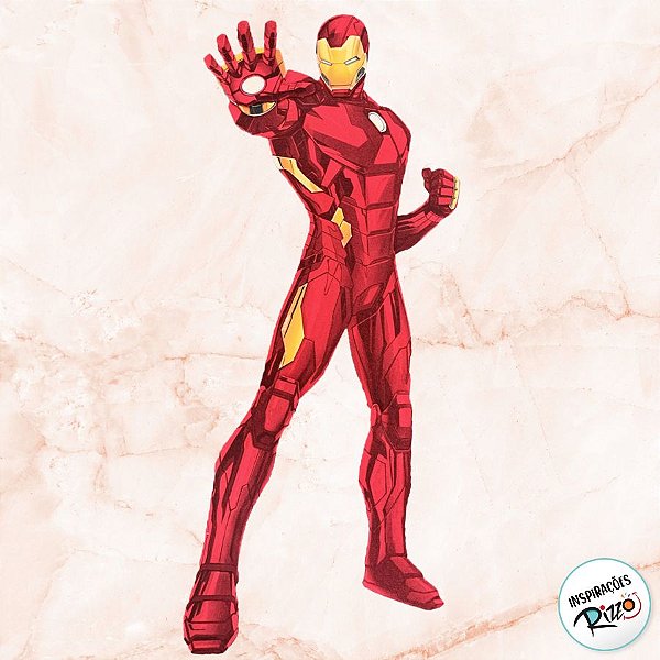 Mini Painel Decorativo Relevo - Homem de Ferro - 20x11cm - 1 unidade - Disney Original - Rizzo