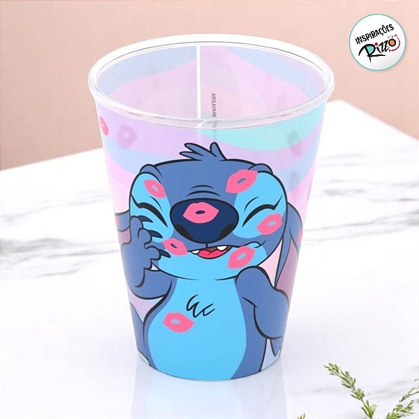 Copo de Plástico Stitch Beijos - 280ml - 1 unidade - Disney Original - Rizzo