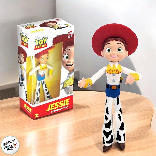 Boneca Jessie Toy Story Articulada de Vinil - 17cm - 1 unidade - Disney Original - Rizzo