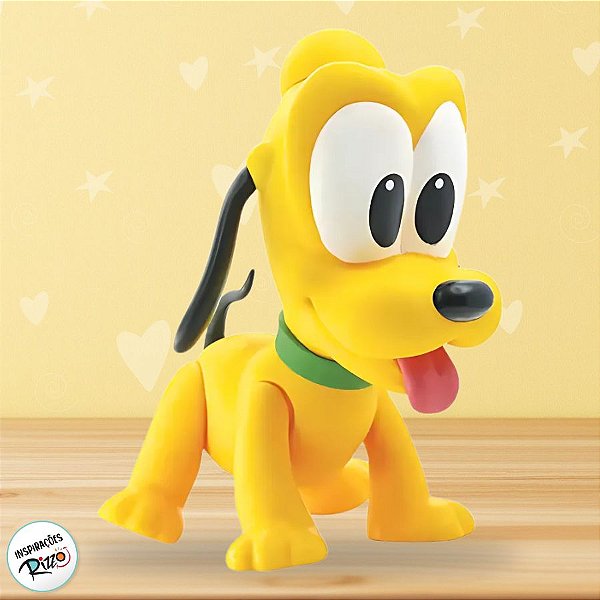 Boneco Pluto Articulado de Vinil - 12cm - 1 unidade - Disney Original - Rizzo