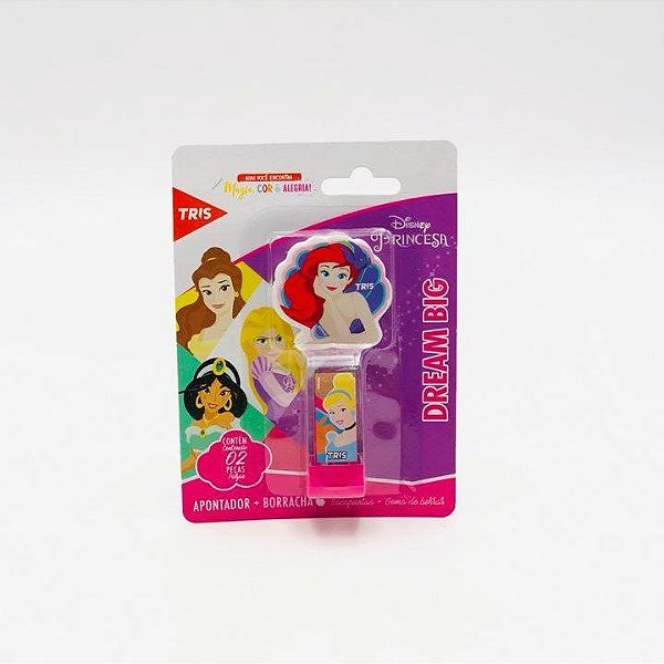 Dream Big Apontador e Borracha Princesa - 01 Unidade - Disney Original - Rizzo