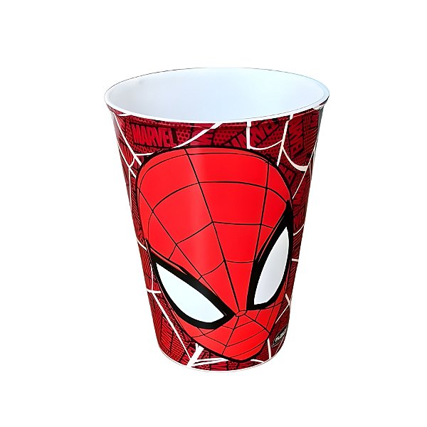Copo de Plástico Homem Aranha Vermelho - 320ml - 1 unidade - Disney Original - Rizzo