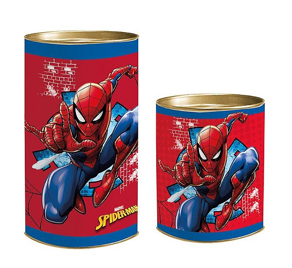 Lata para Lembrancinhas Spider Man - 01 unidade - Disney Original - Rizzo Embalagens