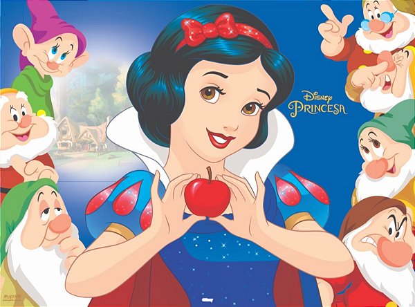 Painel Grande TNT Branca de Neve -1,40x1,03cm - Disney Original - Rizzo