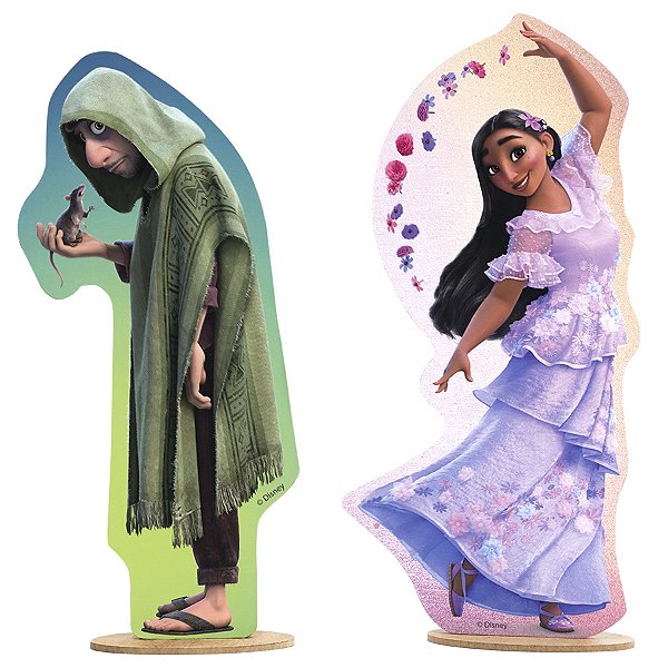 Kit Enfeites De Mesa 1 - Encanto - MDF - 2 unidades - Disney Original - Rizzo
