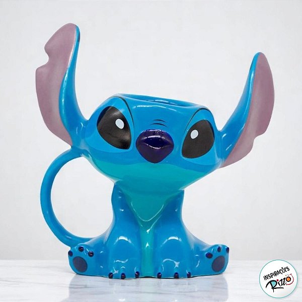 Enfeite Stitch de Cerâmica - 16x17cm - 1 unidade - Disney Original - Rizzo