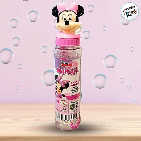 Lança Bolhas de Sabão - Minnie Mouse - 198ml - 1 unidade - Disney Original - Rizzo