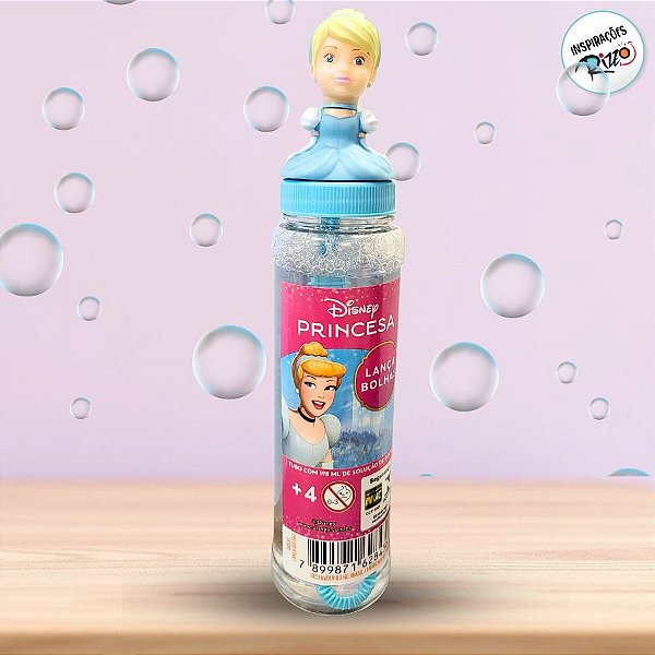 Lança Bolhas de Sabão - Cinderela - 198ml - 1 unidade - Disney Original - Rizzo