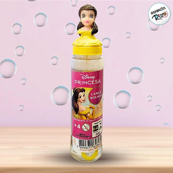 Lança Bolhas de Sabão - Bela - 198ml - 1 unidade - Disney Original - Rizzo