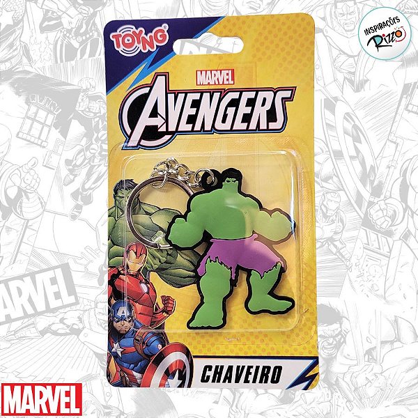 Chaveiro Emborrachado Hulk - Vingadores - 6cm - 1 unidade - Disney Original - Rizzo