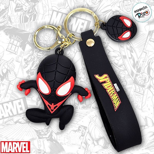 Chaveiro 3D Homem Aranha Preto - Vingadores - 9cm - 1 unidade - Disney Original - Rizzo
