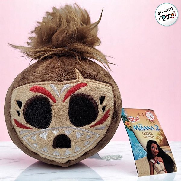 Brinquedo Squish Pelúcia Kakamora - Moana 2 - 10cm - 1 unidade - Disney Original - Rizzo