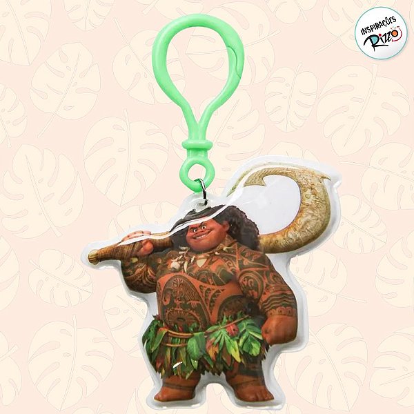 Chaveiro com Luz - Maui - Moana 2 - 1 unidade - Disney Original - Rizzo