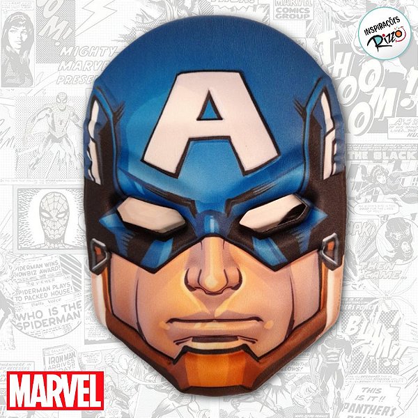 Máscara de EVA - Capitão América - Vingadores - 1 unidade - Disney Original - Rizzo