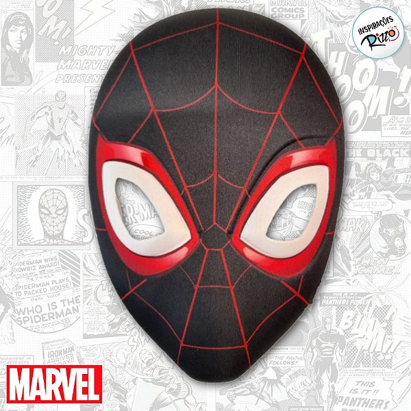 Máscara de EVA - Homem Aranha Preto e Vermelho - Vingadores - 1 unidade - Disney Original - Rizzo