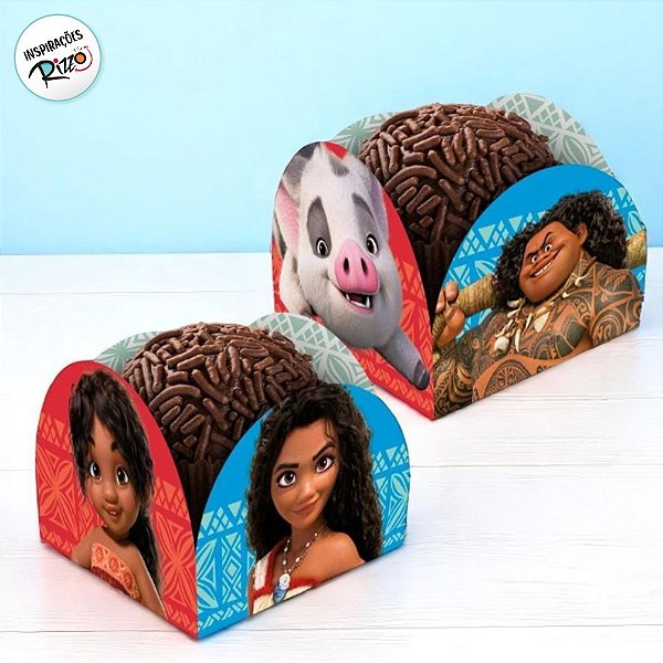 Porta Forminha - Festa Moana 2 - 50 unidades - Disney Original - Rizzo