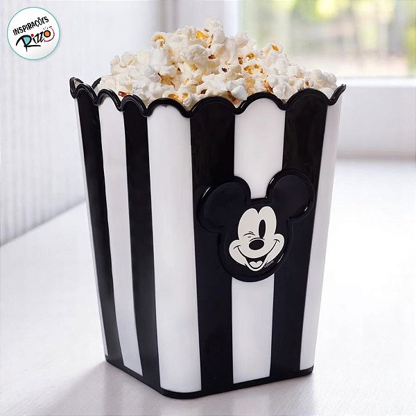 Balde de Pipoca - Mickey Preto e Branco - 1,46l - 1 unidade - Disney Original - Rizzo