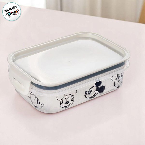 Pote de Plástico Hermético - Mickey Mouse - 500ml - 18x12cm - 1 unidade - Disney Original - Rizzo