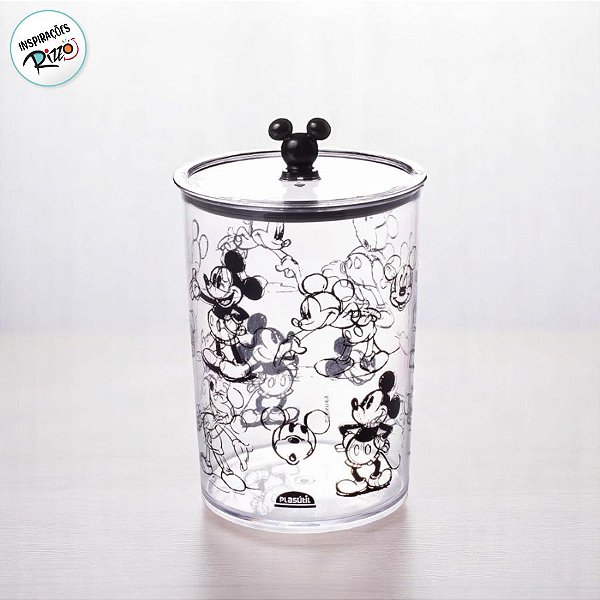 Pote de Plástico Hermético - Mickey Mouse - 1l - 17x10cm - 1 unidade - Disney Original - Rizzo