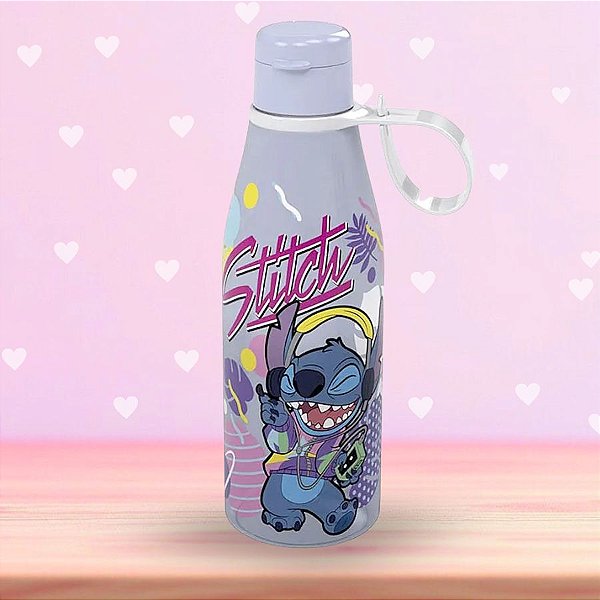 Garrafa Abre Fácil - Stitch Dance - 530ml - 1 unidade - Disney Original - Plasútil