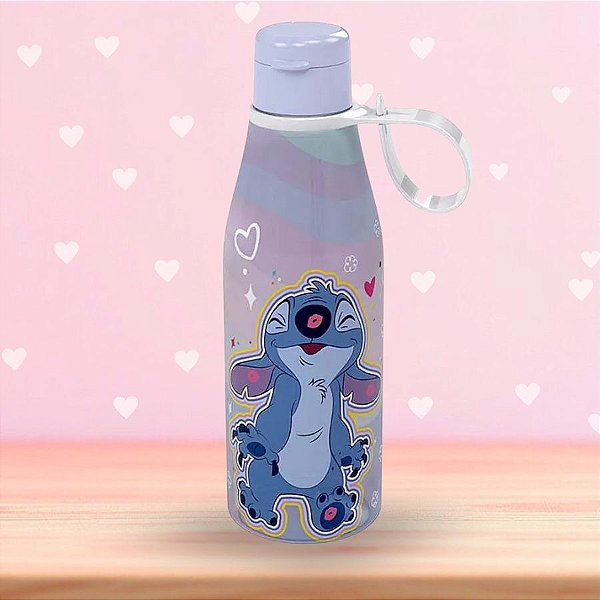Garrafa Abre Fácil - Stitch Love - 530ml - 1 unidade - Disney Original - Plasútil