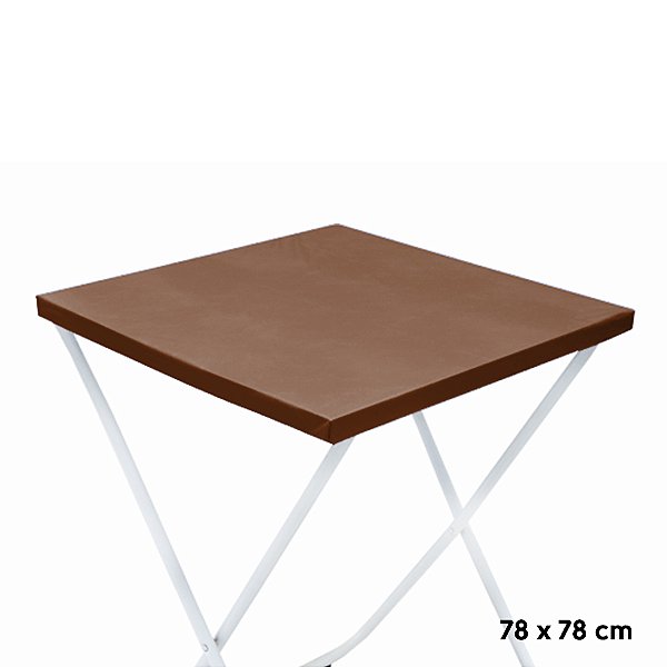 Toalha Plástica Cobre Manchas Perolizada - 78 x 78 cm - Marrom - 10 unidades - CampFestas - Rizzo