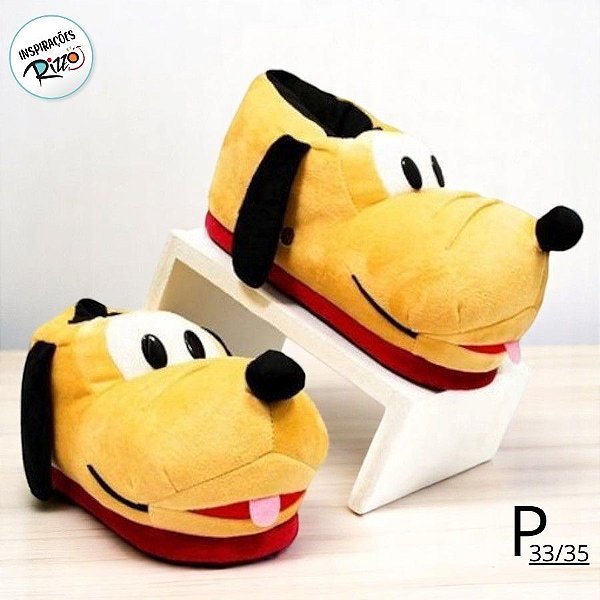 Pantufa Pluto - Mickey Mouse - P 33/35 - 1 unidade - Disney Original - Rizzo