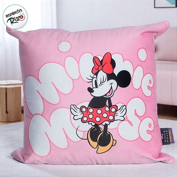 Almofada Minnie Mouse Rosa - 40cm - 1 unidade - Disney Original - Rizzo