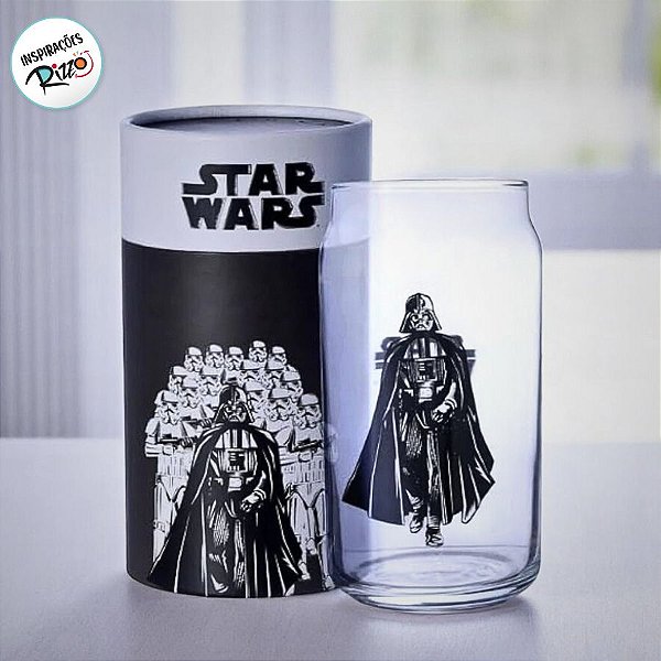 Copo de Vidro - Darth Vader - Star Wars - 450ml - 1 unidade - Disney Original - Rizzo