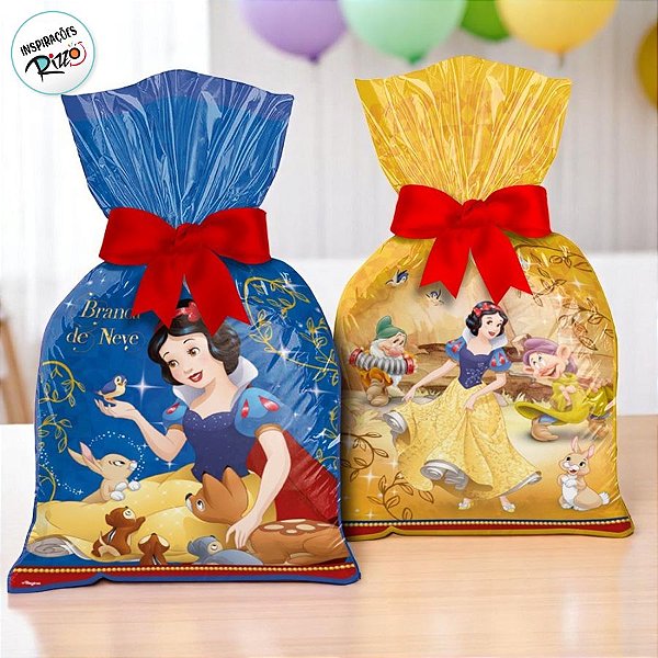 Sacola Plástica - Branca de Neve - 8 unidades - Disney Original - Rizzo