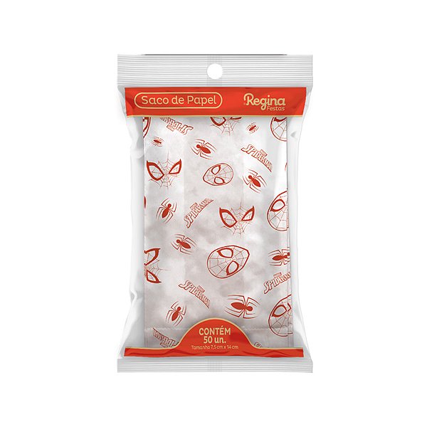 Saco de Papel - Spider Man - 50 unidades - Disney Original - Rizzo