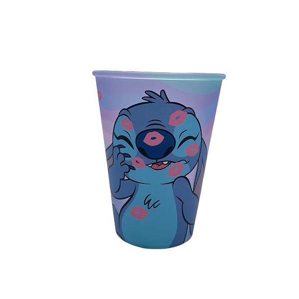 Copo Plástico Stitch Beijos - 280ml - 1 unidade - Disney Original - Rizzo